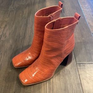 Sam Edelman faux leather boots. 3” heel. Never worn. Size 8